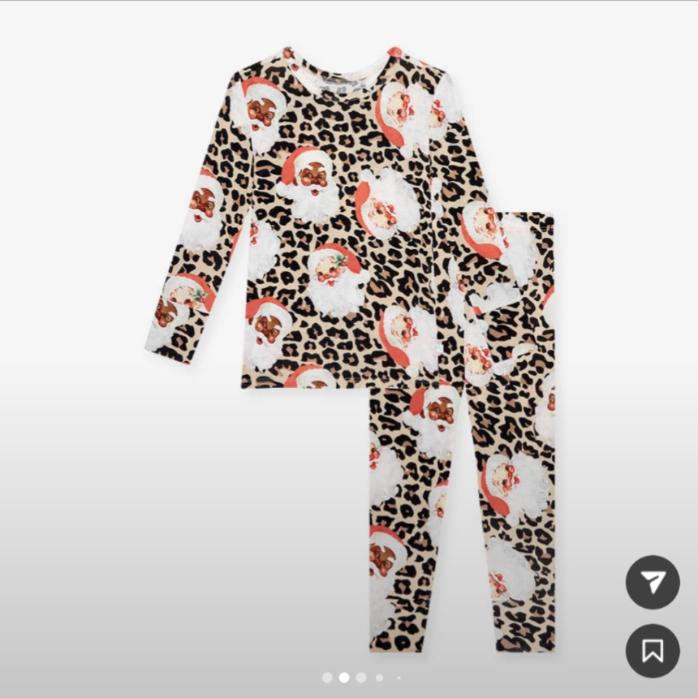 Posh Peanut Lana Claus Two Piece Pajamas 3/4t NIB/NWT